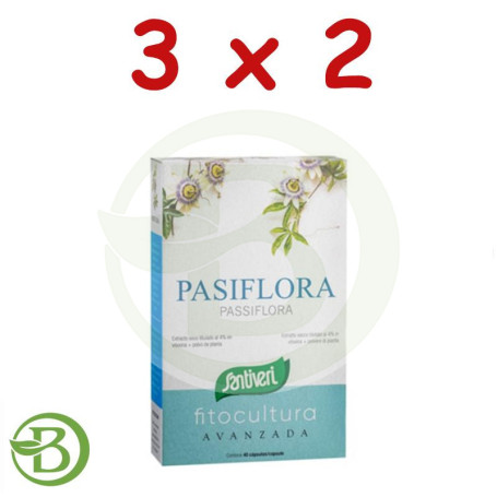 Pack 3x2 Pasiflora 40 Cápsulas Santiveri