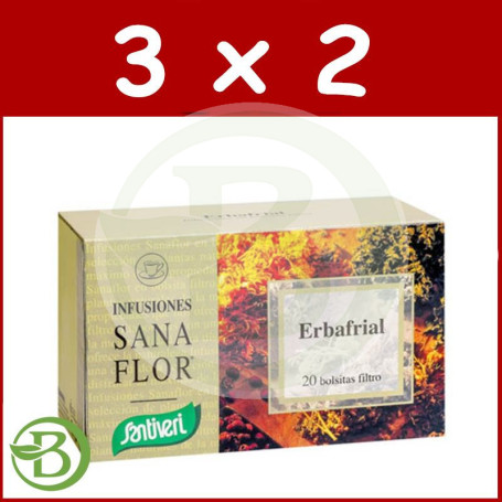 Pack 3x2 Sanaflor Erbafrial 20 Filtros Santiveri