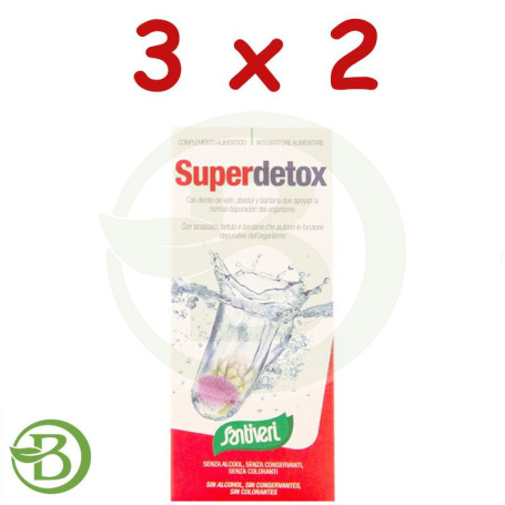 Pack 3x2 Jarabe Superdetox 240Ml. Santiveri