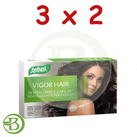 Pack 3x2 Vigor Hair Revital Capilar 48 Comprimidos Santiveri