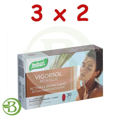 Pack 3x2 Vigor Sol Actif Plus 30 Perlas Santiveri