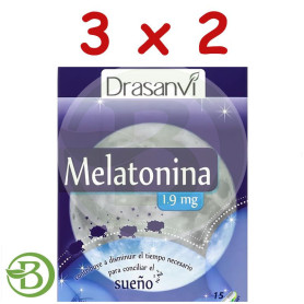 Pack 3x2 Melatonina Pocket 15 Cápsulas 1,9Mg Drasanvi