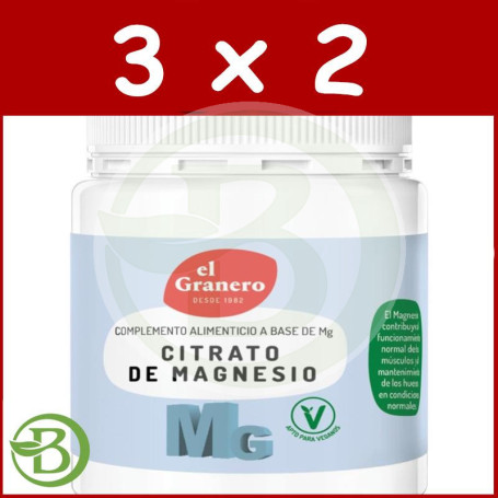 Pack 3x2 Citrato De Magnesio 250Gr Granero