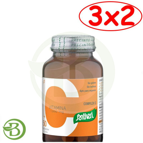 Pack 3x2 Vitamina Complex C 1.000Mg. 50 Comprimidos Santiveri