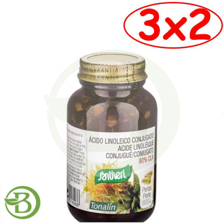 Pack 3x2 CLA Ácido Linoleico (Tonalin) 45 Perlas Santiveri