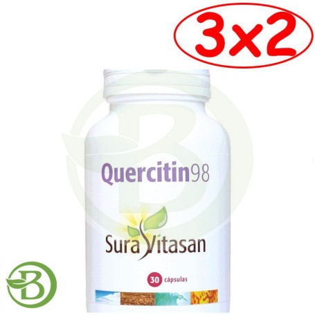 Pack 3x2 Quercitin 98 30 Cápsulas Sura Vitasan