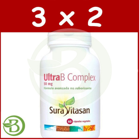 Pack 3x2 Ultra B Complex 60 Cápsulas Sura Vitasan