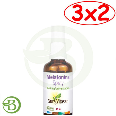 Pack 3x2 Melatonina Spray 50Ml. Sura Vitasan