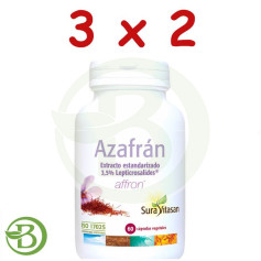 Pack 3x2 Safran 60 Gélules Végétales Sura Vitasan