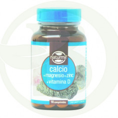 Calcium + Magnésium + Zinc + Vitamine D 90 Comprimés Naturmil