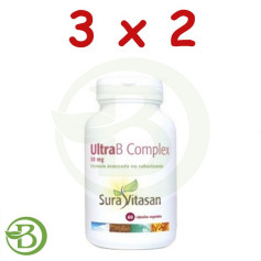 Pack 3x2 Complexe Ultra B + C 60 Gélules Sura Vitasan