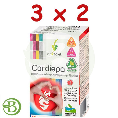 Pack 3x2 Cardiepa 60 Cápsulas Nova Diet