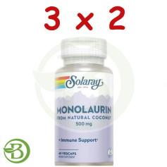 Pack 3x2 Monolaurine 60 Gélules Solaray