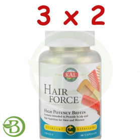 Pack 3x2 Hair Force 60 Comprimidos Kal