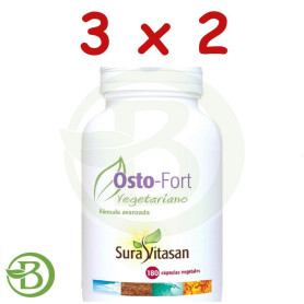 Pack 3x2 Osto-Fort Vegetariano 180 Cápsulas Sura Vitasan