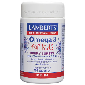 Oméga 3 pour enfants avec Dha 100Mg/Epa 14Mg 100 Capsules Lamberts