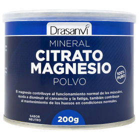 Poudre de citrate de magnésium minéral 200Gr Drasanvi