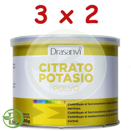 Pack 3x2 Mineral Citrato De Potasio Polvo 350Gr Drasanvi