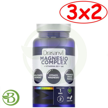 Pack 3x2 Mineral Magnesio Complex 60 Comprimidos Drasanvi