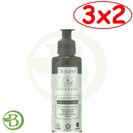 Pack 3x2 Aceite para Celulitis 150Ml Vitaroms Drasanvi