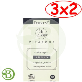 Pack 3x2 Aceite Vegetal Argan Cosmos Organic 50Ml Vitaroms Drasanvi