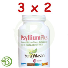 Pack 3x2 Psyllium Plus + FOS 100 Gélules Sura Vitasan