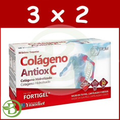 Pack 3x2 Collagène Antiox Fortigel 30 Enveloppes Ynsadiet