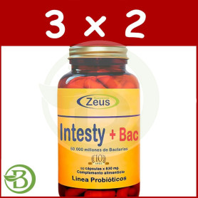 Pack 3x2 Intesty+Bac 90 Capsulas Zeus