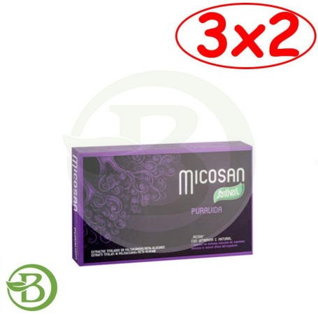 Pack 3x2 Micosan Puravida 40 Cápsulas Santiveri