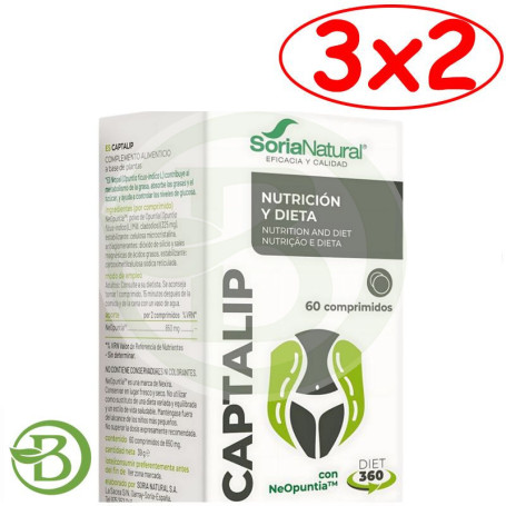 Pack 3x2 Captalip 60 Comprimidos Soria Natural