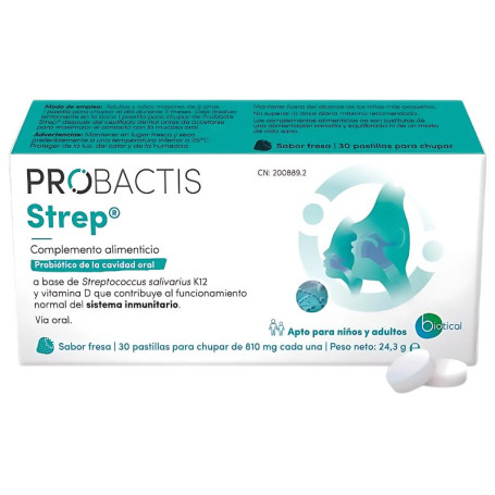 Probactis Strep 30 Comprimés Santé Biotique