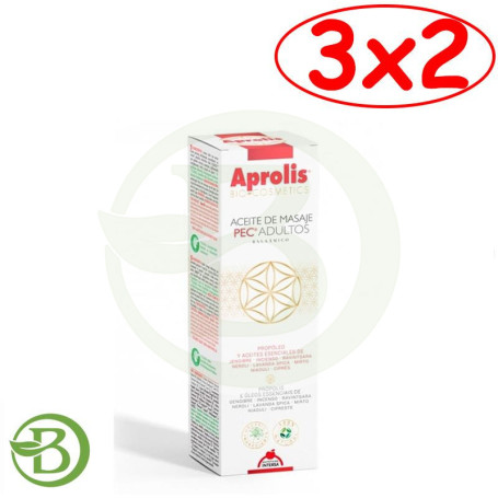 Pack 3x2 Aprolis Aceite De Masaje Propolis Adultos 100Ml. Intersa