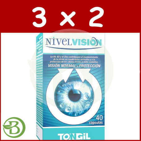 Pack 3x2 Nivelvisión 40 Capsulas Vegetales Tongil