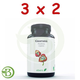 Pack 3x2 Guarana 500 Mg 60 Cáps Ebers