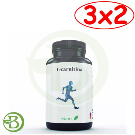 Pack 3x2 L-Carnitina 500 Mg 60 Cáps Ebers