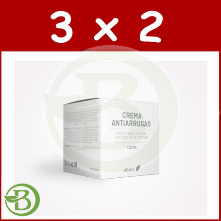 Pack 3x2 Crema Antiarrugas (Rosa M.+ Aloe + Baba) 100 Ml Ebers