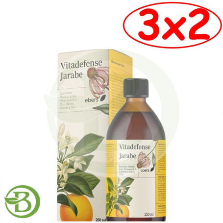 Pack 3x2 Vitadefense Jarabe 250 Ml Ebers