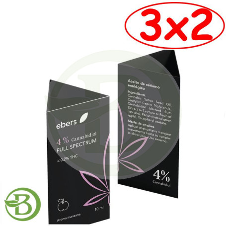 Pack 3x2 Aceite De Cbd Full Spectrum 4% 10Ml Ebers