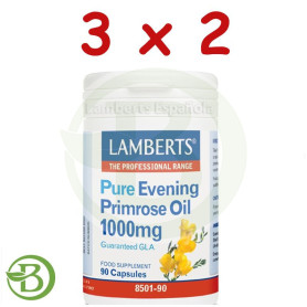 Pack 3x2 Aceite de Prímula Puro 1000Mg. Lamberts