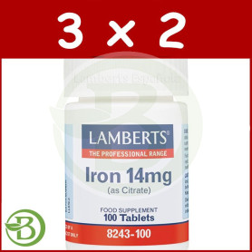 Pack 3x2 Hierro 14Mg. Lamberts