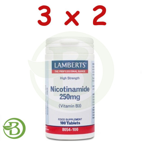 Pack 3x2 Vitamina B3 (Nicotinamida) Lamberts