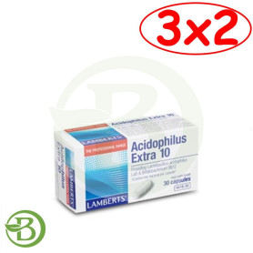 Pack 3x2 Acidophilus Extra 10 30 Cápsulas Lamberts