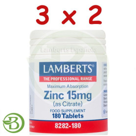 Pack 3x2 Zinc 15Mg. Lamberts