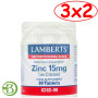 Pack 3x2 Zinc 15Mg. (como citrato) 90 Tabletas Lamberts