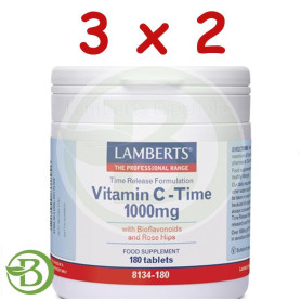 Pack 3x2 VITAMINA C 1000Mg. 180 LS TABLETAS LAMBERTS