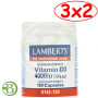 Pack 3x2 Vitamina D3 4000IU 120 Tabletas Lamberts