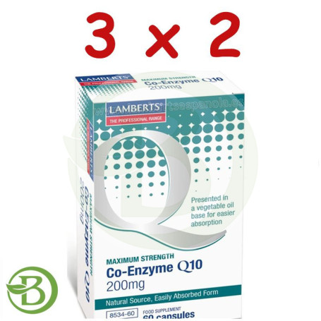 Pack 3x2 COENZIMA Q10 200 MG 60 CAPSULAS LAMBERTS