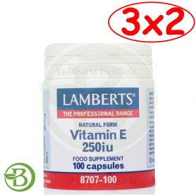 Pack 3x2 Vitamina E Natural 250UI Lamberts