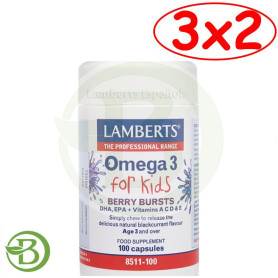 Pack 3x2 Omega 3 Niños 100 Cápsulas Lamberts