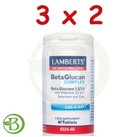 Pack 3x2 Complejo de Beta Glucanos 60 Tabletas Lamberts